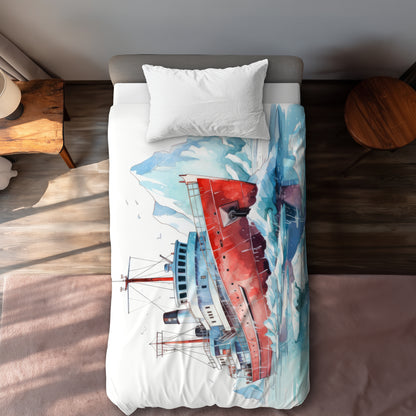 Breaking the Ice Red Duvet Cover - Stylish Home Decor