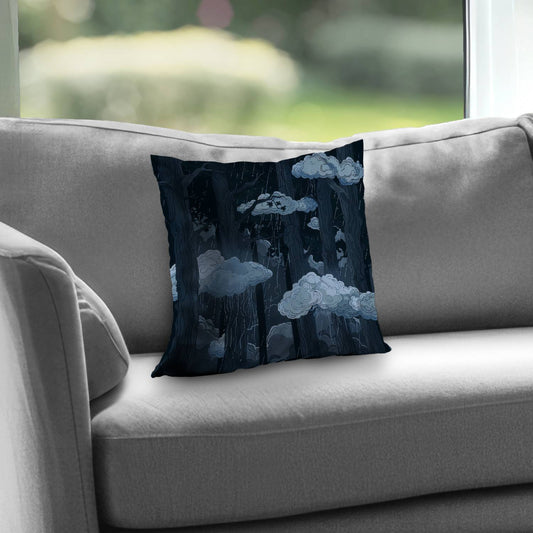 Sneeky clouds White Poly Twill Throw Pillow | Home Decor Insert