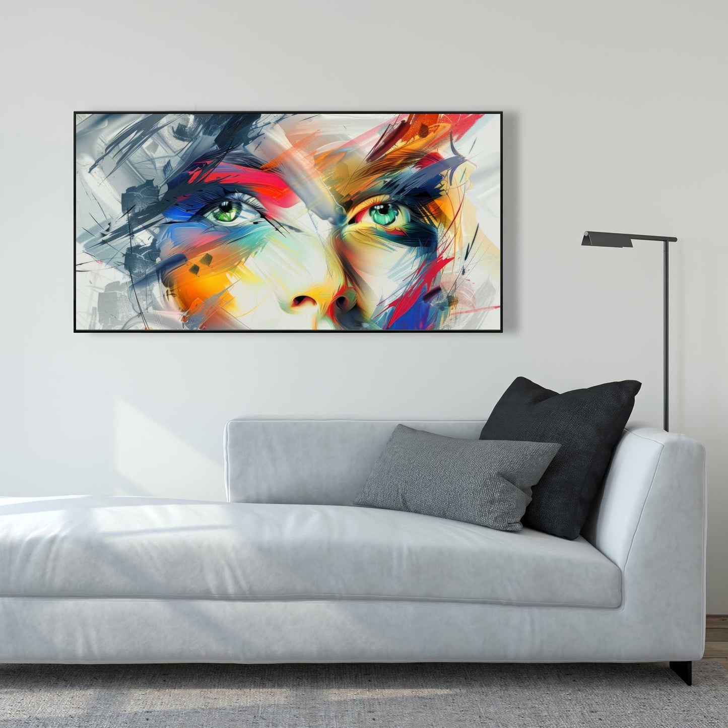 Abstract Look - White Framed Canvas Art for Home Decor