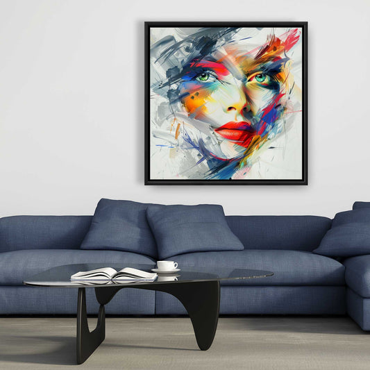 Abstract Look - White Framed Canvas Art for Home Decor
