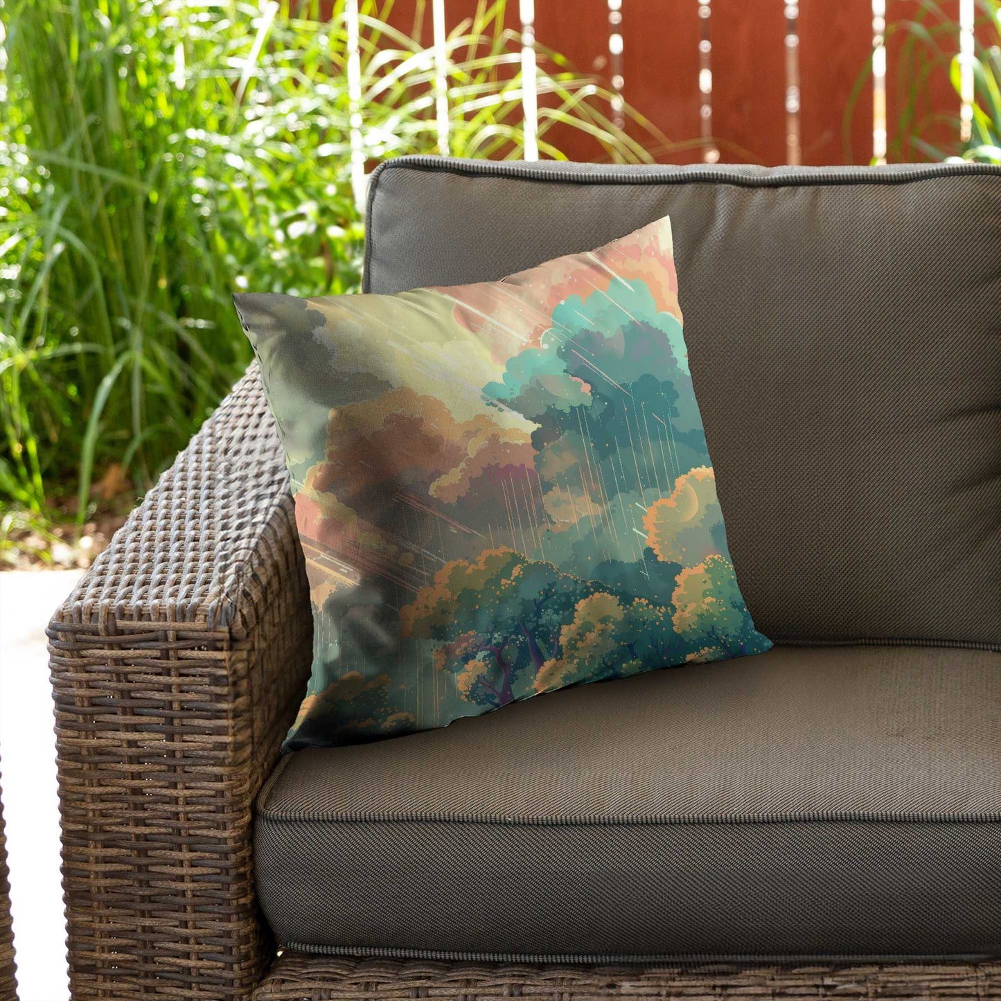 Crystal Winds Poly Twill Throw Pillow | Home Decor Accent