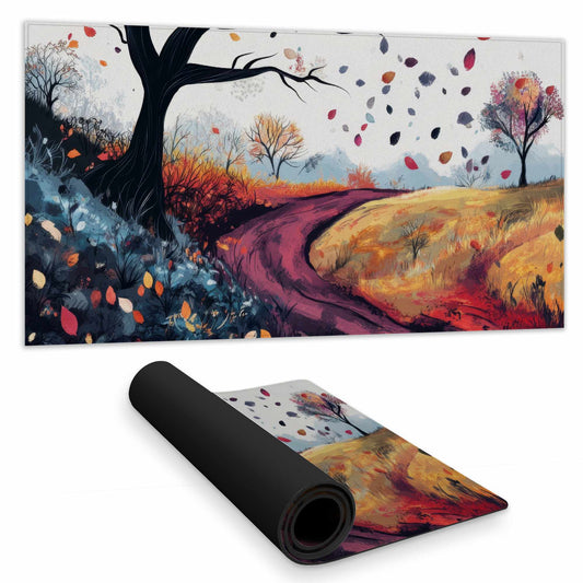 Blowing Leaves Desk Mat | Stylish Home Decor Accessory