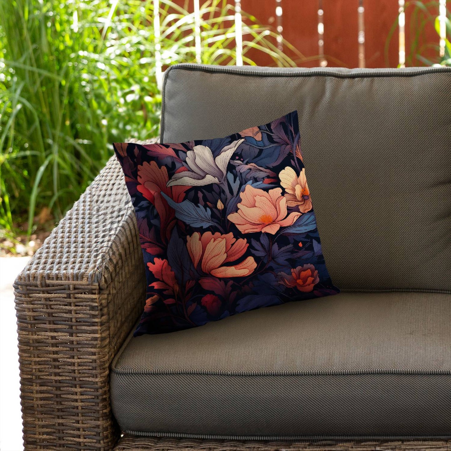 Blooming uninterrupted - Throw pillow - Print on demand