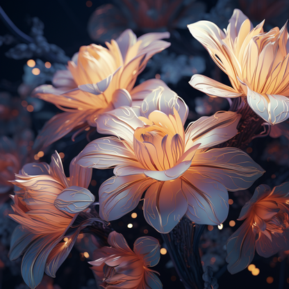 Pixie Flowers - White Canvas Home Decor for Elegant Spaces