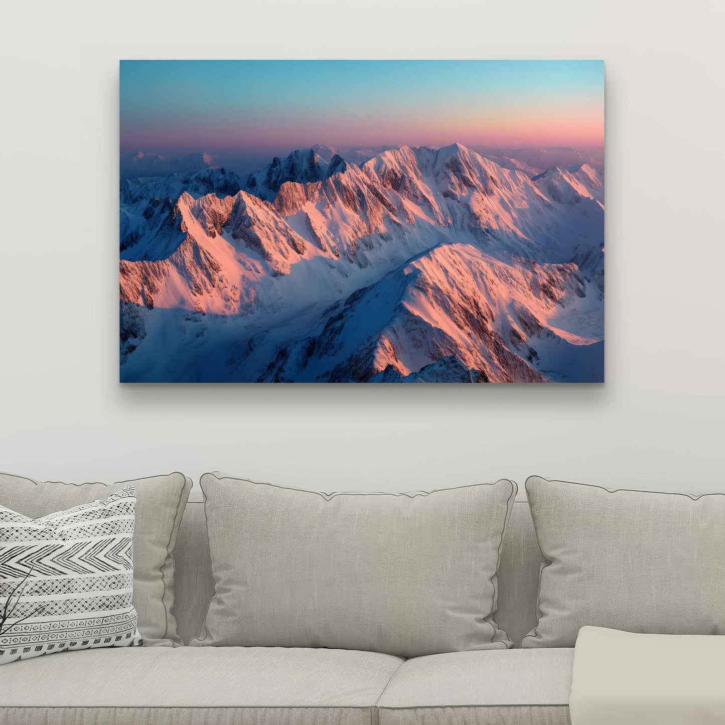 Sunny Peaks - Blue Canvas Art | Stylish Design