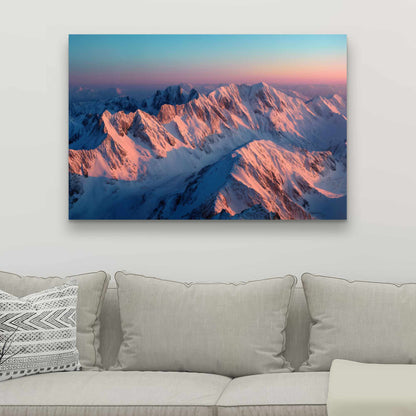 Sunny Peaks - Blue Canvas Art | Stylish Design