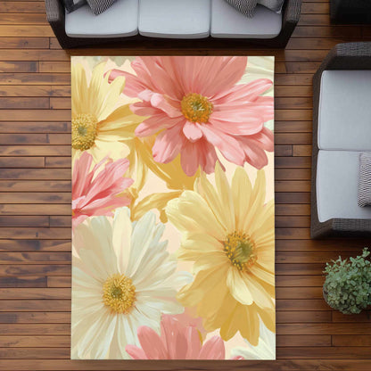 Tapis d'extérieur Sunlit Daisy Dream | Accessoire de décoration intérieure