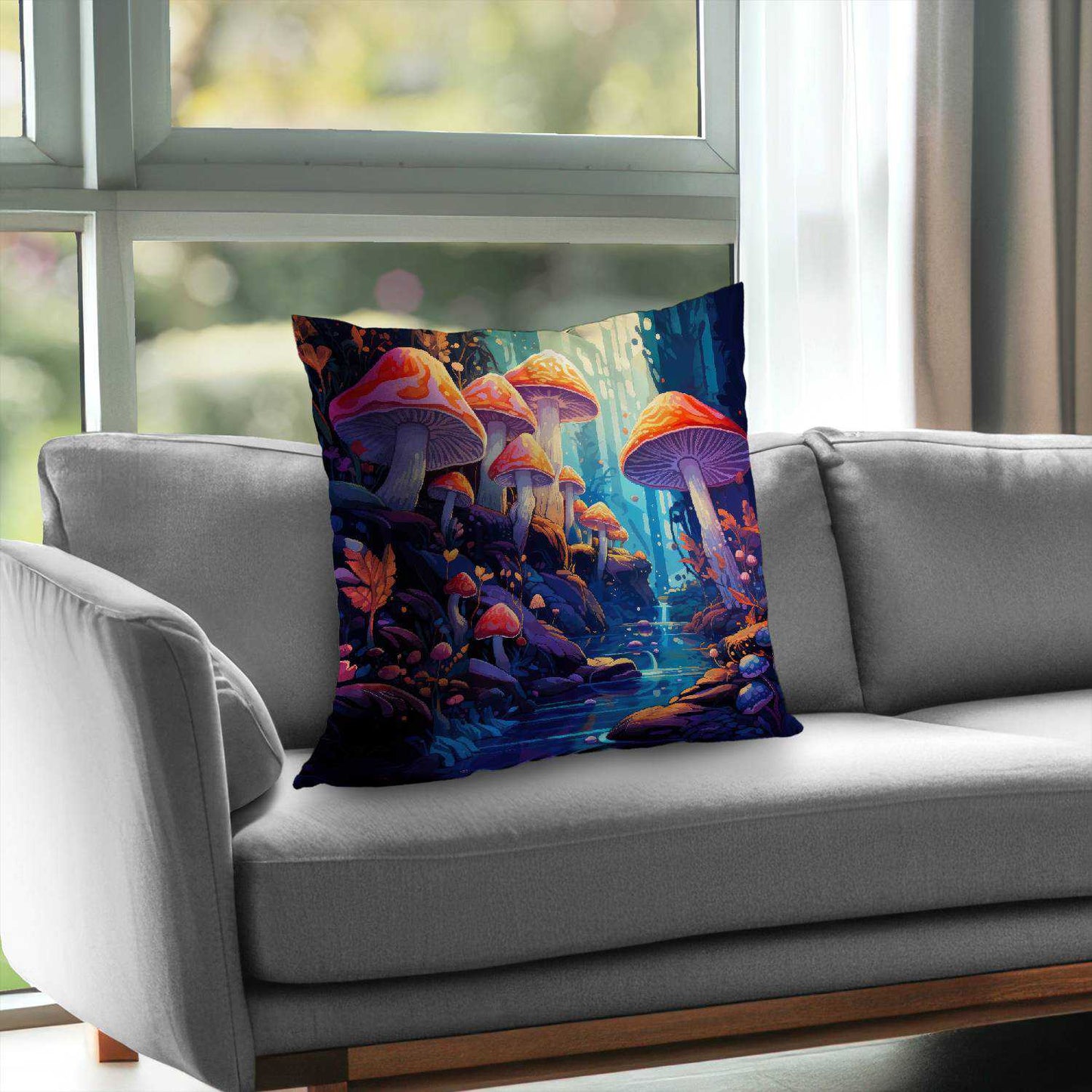 Regardez ça : un coussin décoratif en sergé de polyester pour la décoration intérieure.
