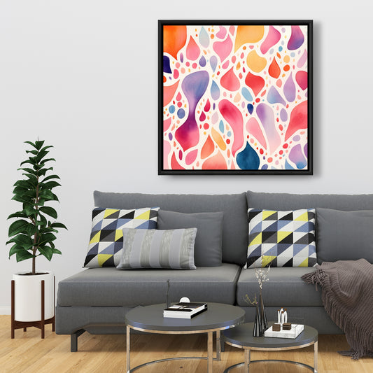 Splotches - 36"x36" Framed canvas