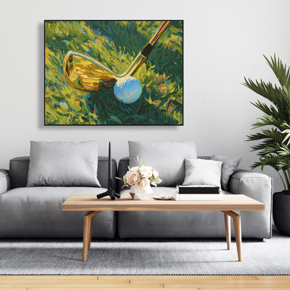 Golden club - 24"x24" Framed canvas