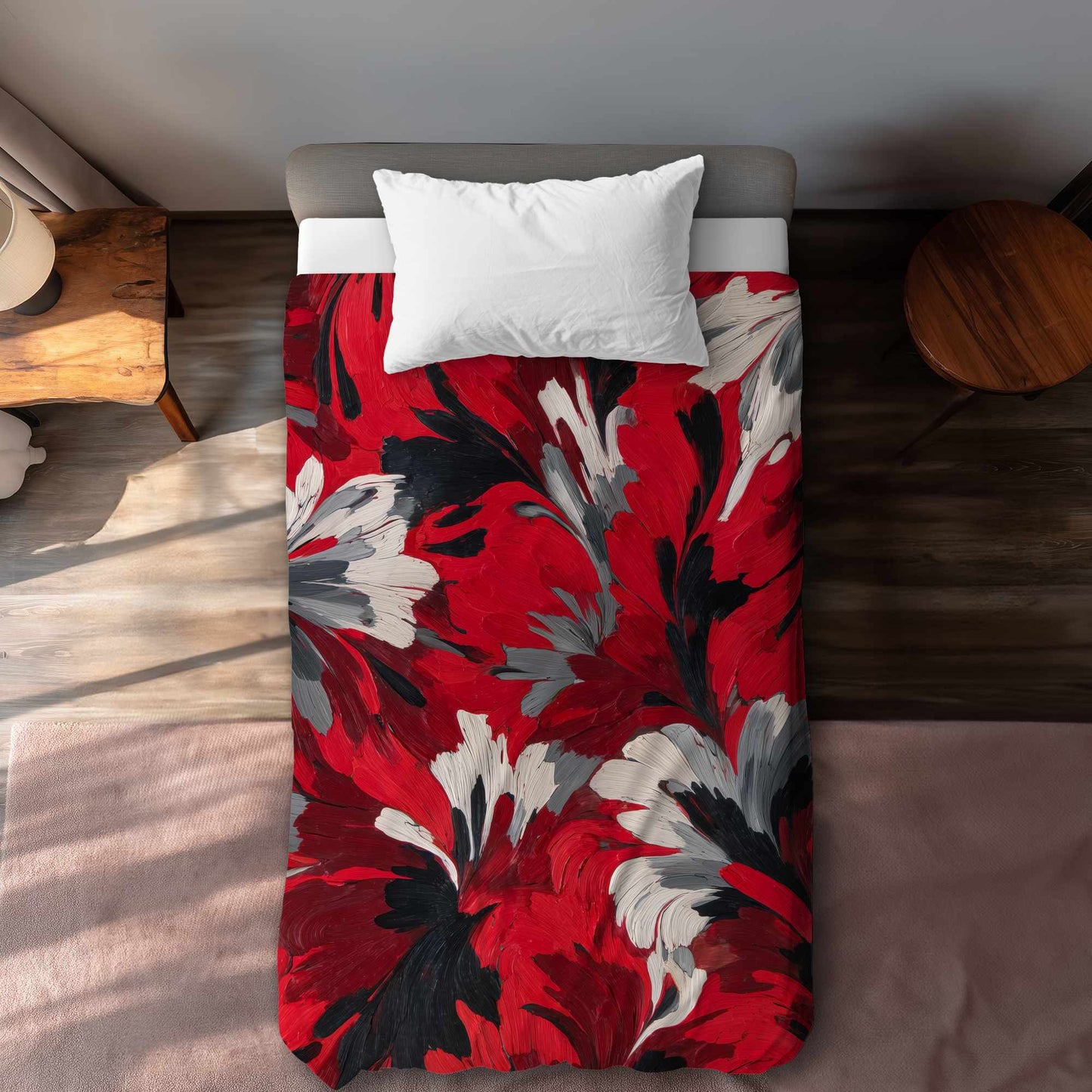 Housse de couette Red Flow | Linge de lit élégant pour la maison