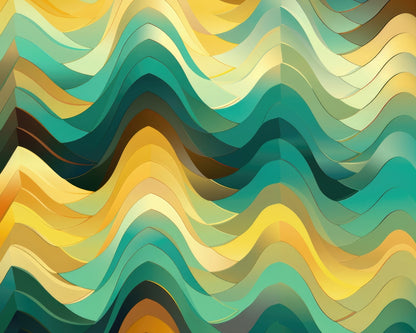 Jagged Luxury - Yellow Braided Polyester Placemat for Home Decor
