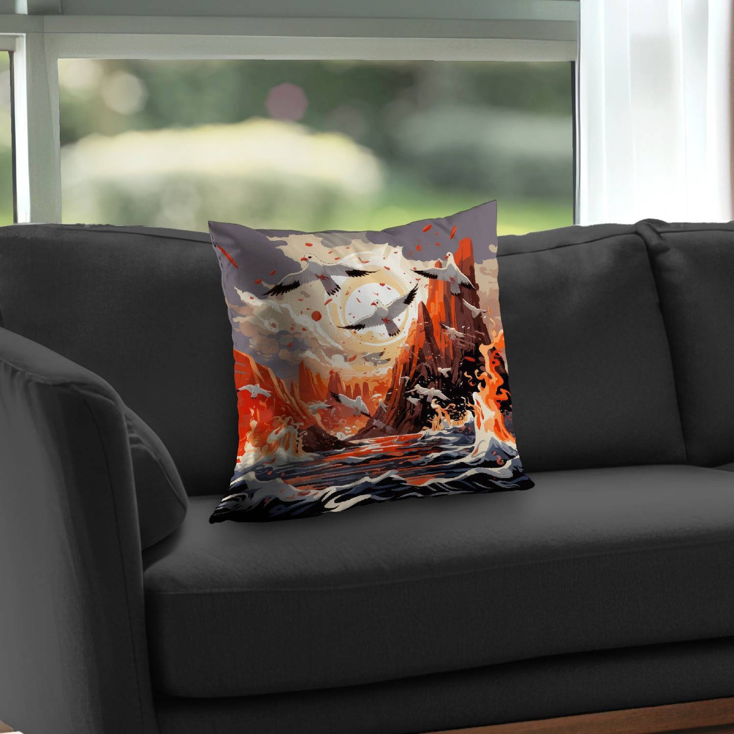 The Escape Poly Twill Throw Pillow | Stylish Home Decor