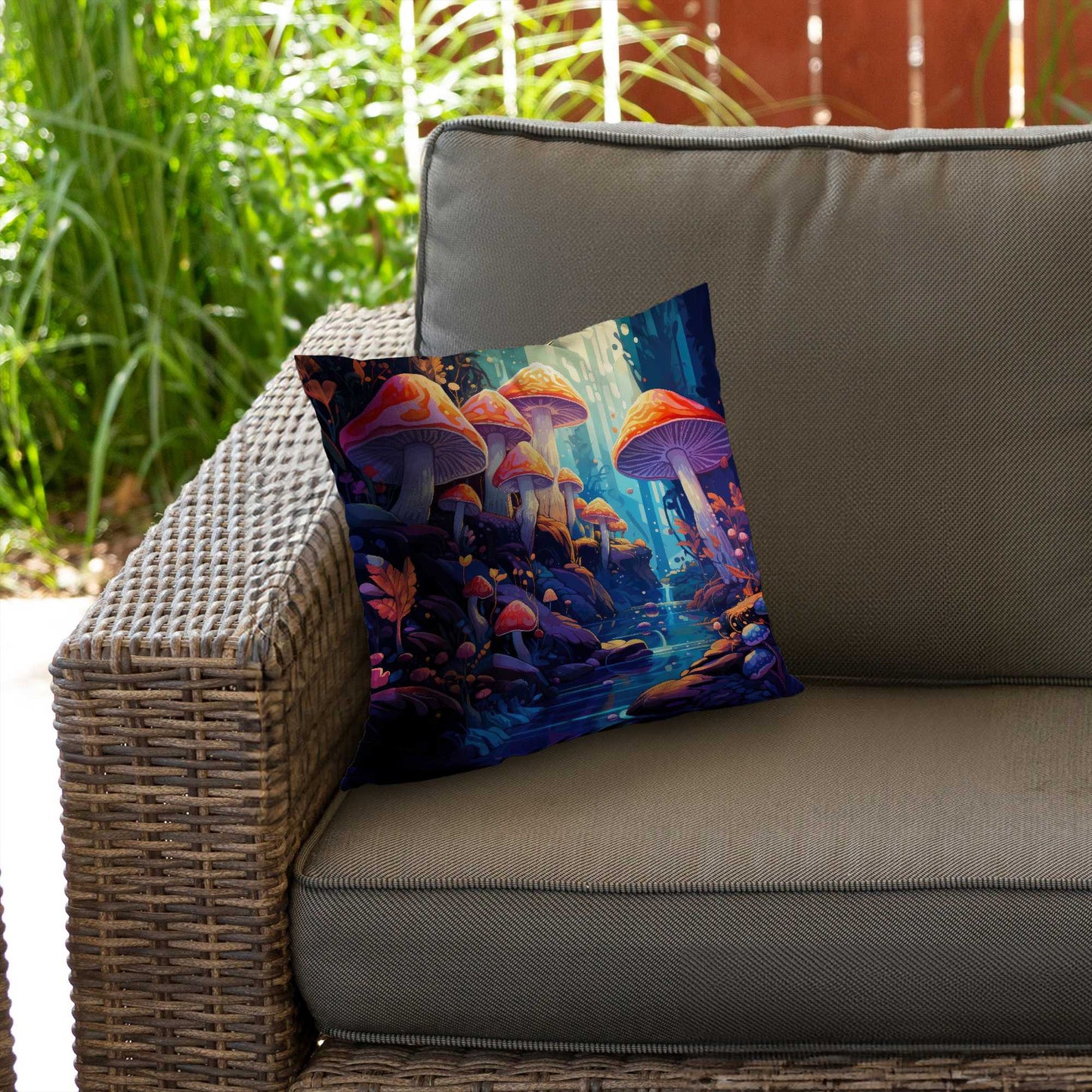 Regardez ça : un coussin décoratif en sergé de polyester pour la décoration intérieure.