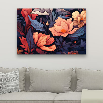 Blooming Uninterrupted - Gray Canvas for Home Decor
