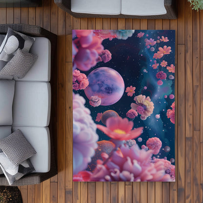 Tapis d'extérieur vide rose - Décoration élégante pour terrasses