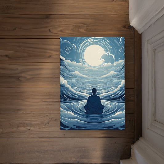 Infinite Wisdom White Indoor Outdoor Door Mat - Home Decor