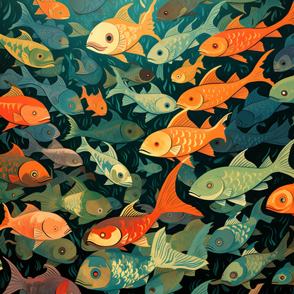 Simple fishes - Throw Pillow
