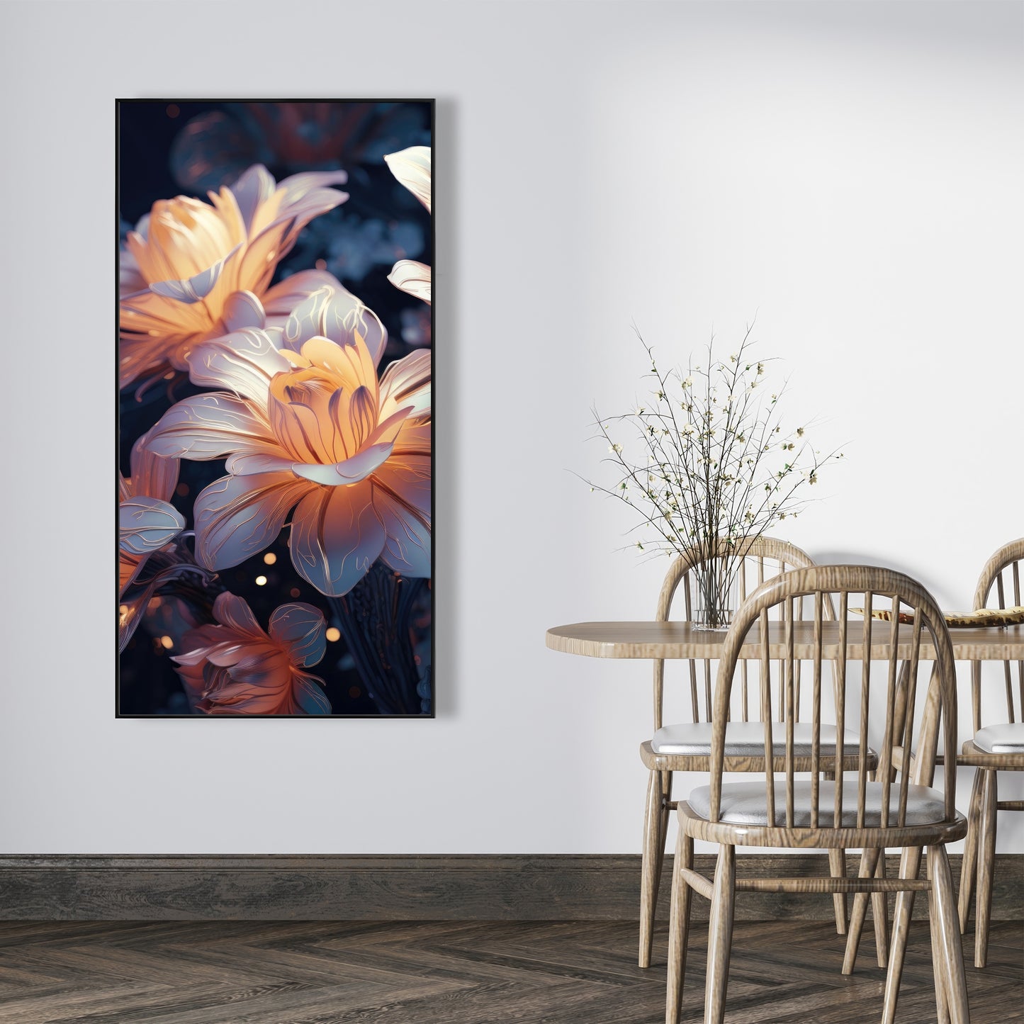 Pixie flowers - 36"x36" Framed canvas