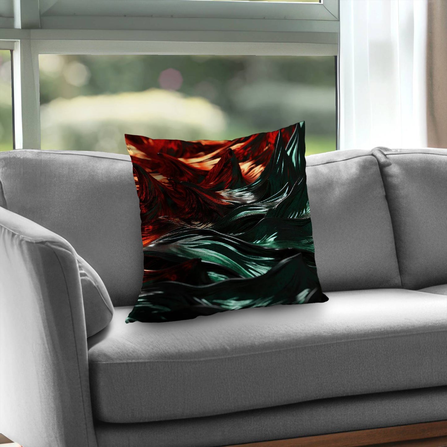 Spiky blaze - Throw pillow - Print on demand