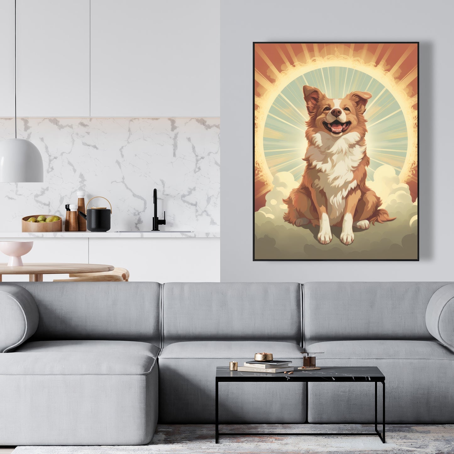 Pats and smiles - 36"x36" Framed canvas