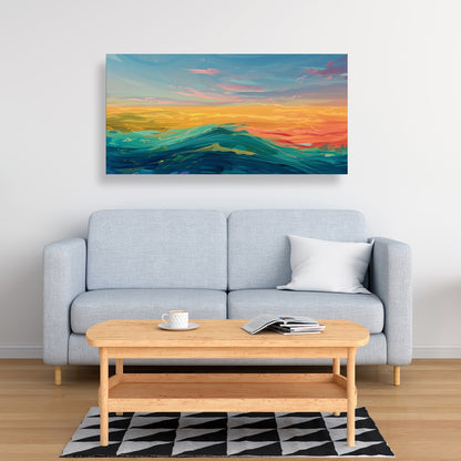 Watercolors Blue Canvas Art for Home Decor - Elegant Design