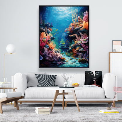 Coral - 36"x36" Framed canvas