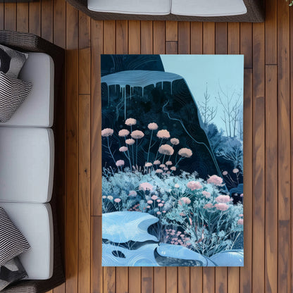 Annual Freeze Blue Outdoor Area Rug | Home Decor Essentials