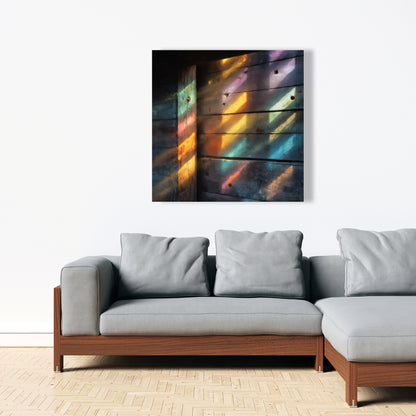 Rainbow Glint - Green Canvas for Home Decor | Vibrant Art