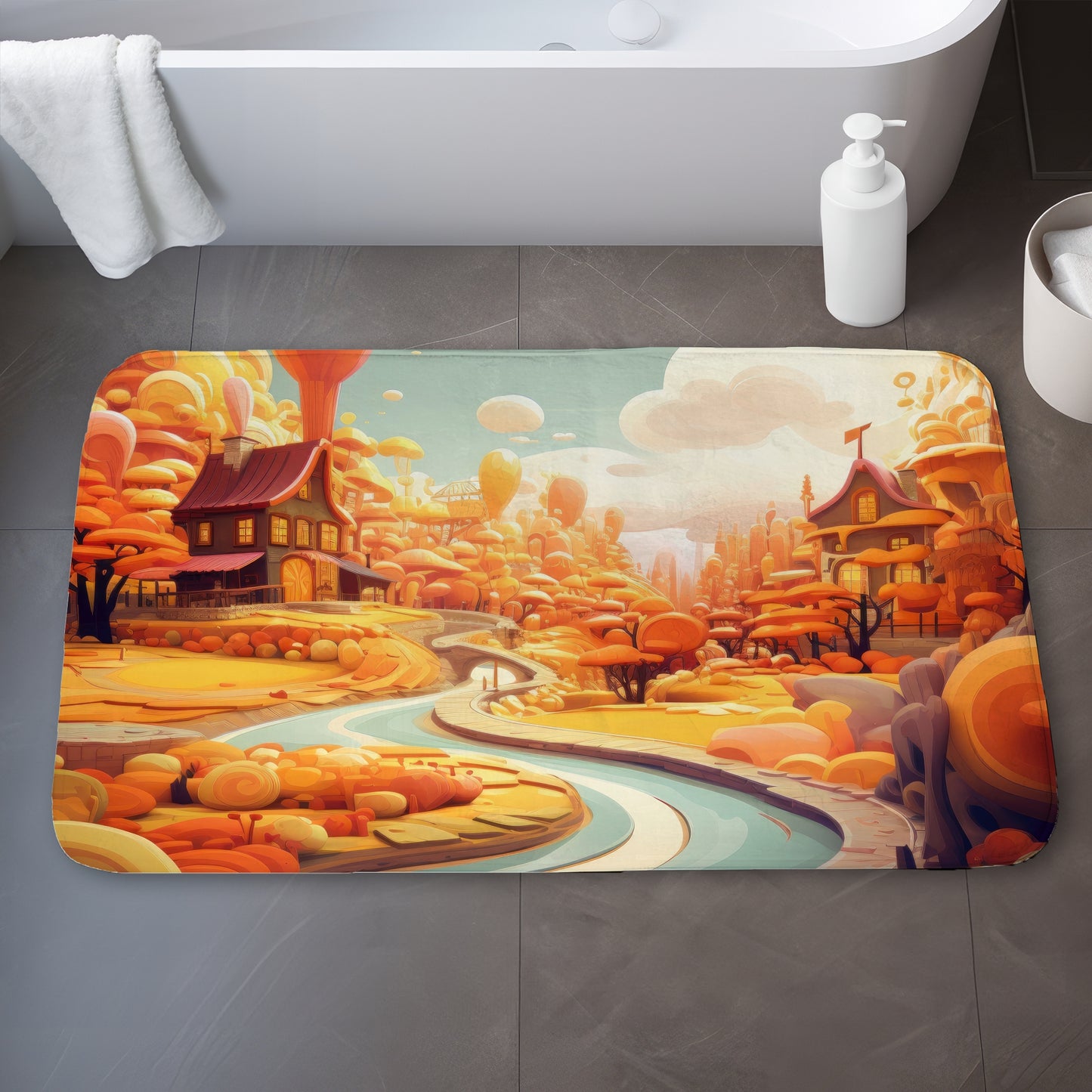 Honey land - 17"x24" Bath mat