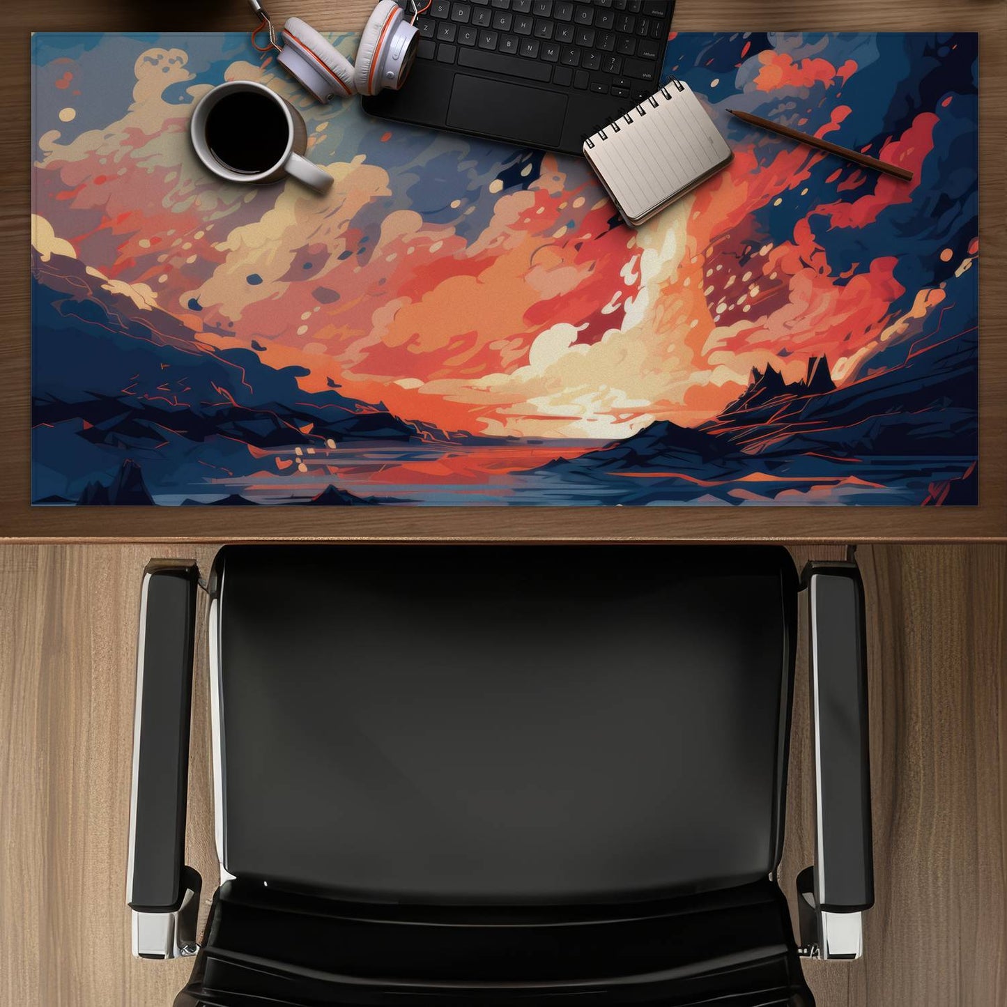 Magma does not wait - Desk Mat