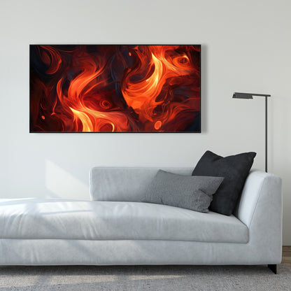Fires of heck - 36"x36" Framed canvas