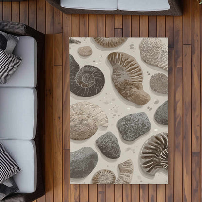 Tapis d'extérieur intemporel Fossil Flow | Décoration intérieure élégante