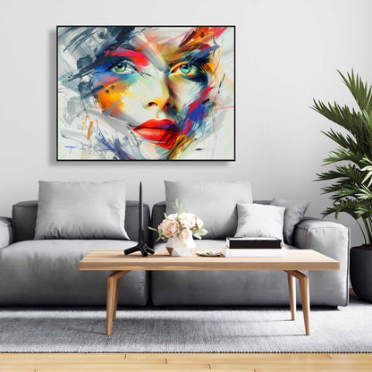 Abstract Look - White Framed Canvas Art for Home Decor