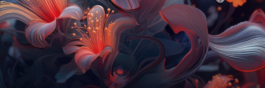 Astral bloom - Framed Canvas - Print on demand