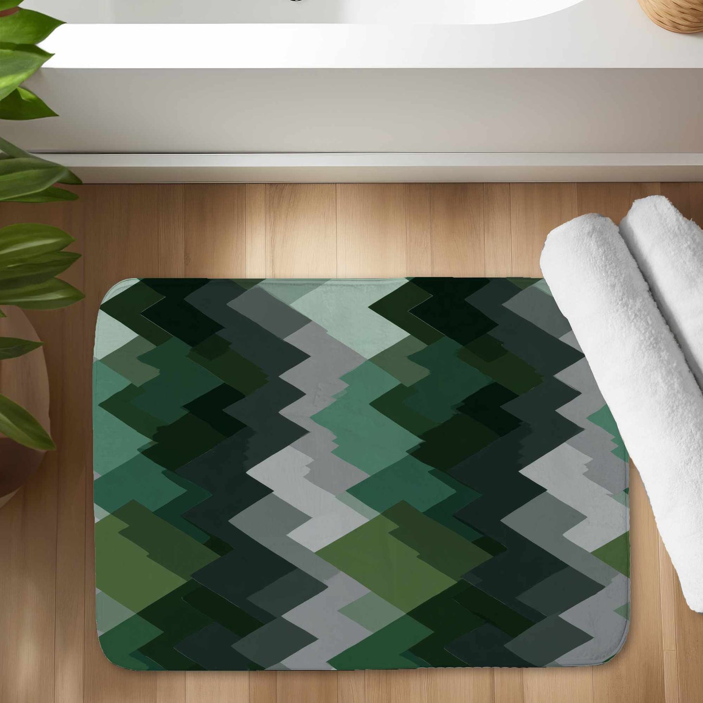 Evergreen Peaks Bath Mat | Stylish Home Decor Rug