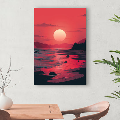 Red sky - 32"x32" Canvas