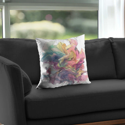 Unfolding Poly Twill Throw Pillow - Stylish Home Decor
