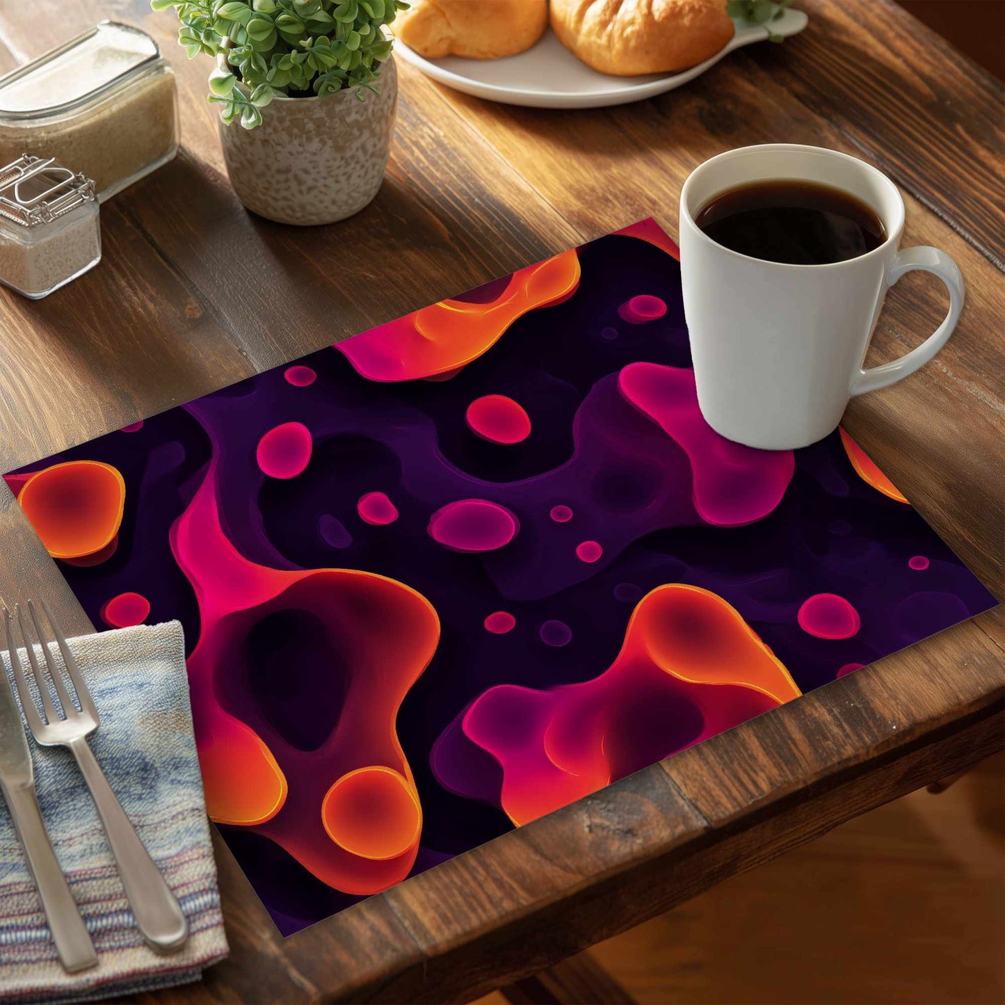Luminous Flow Veins Placemat | Stylish Home Decor Accent