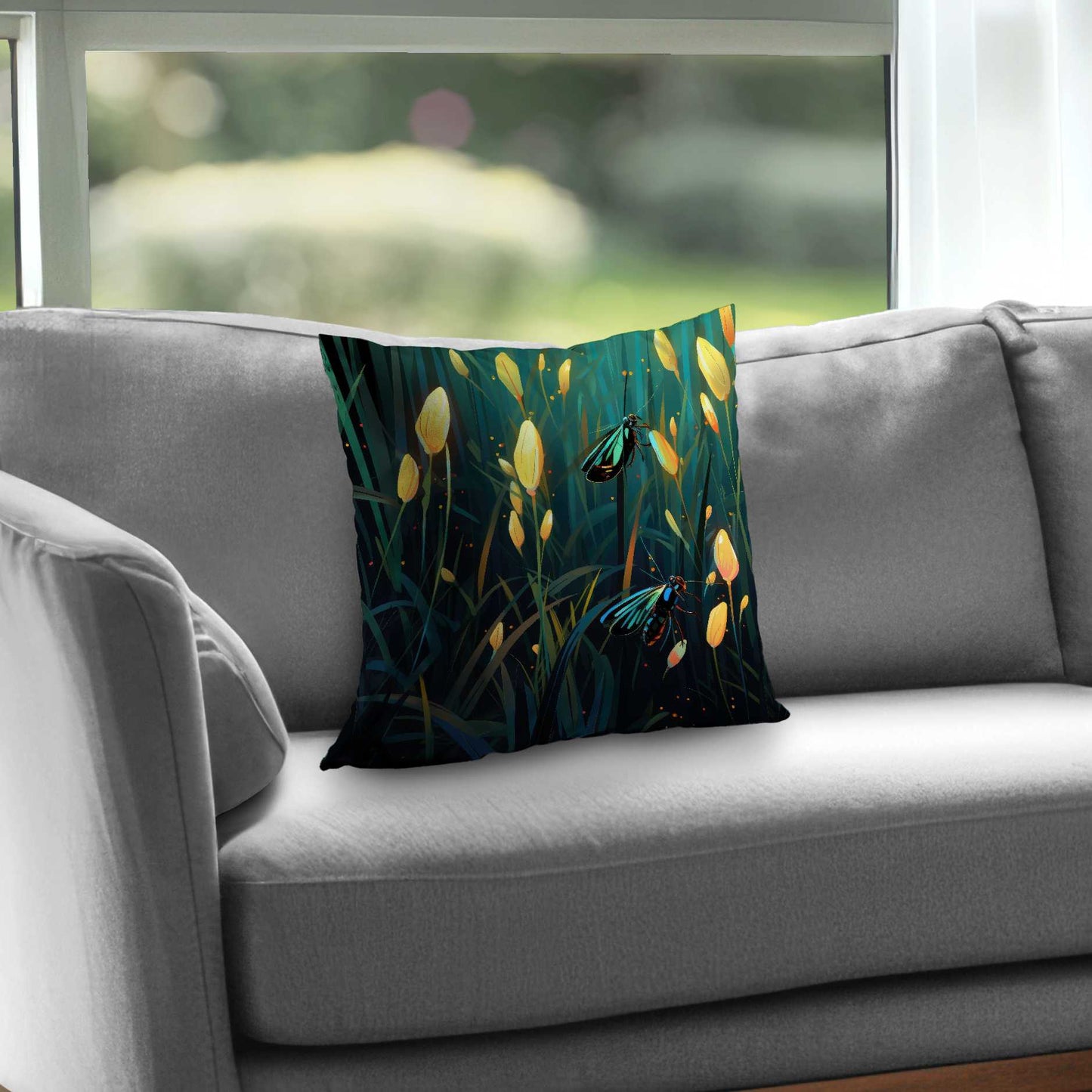 Appealing Yellow Poly Twill Throw Pillow Insert