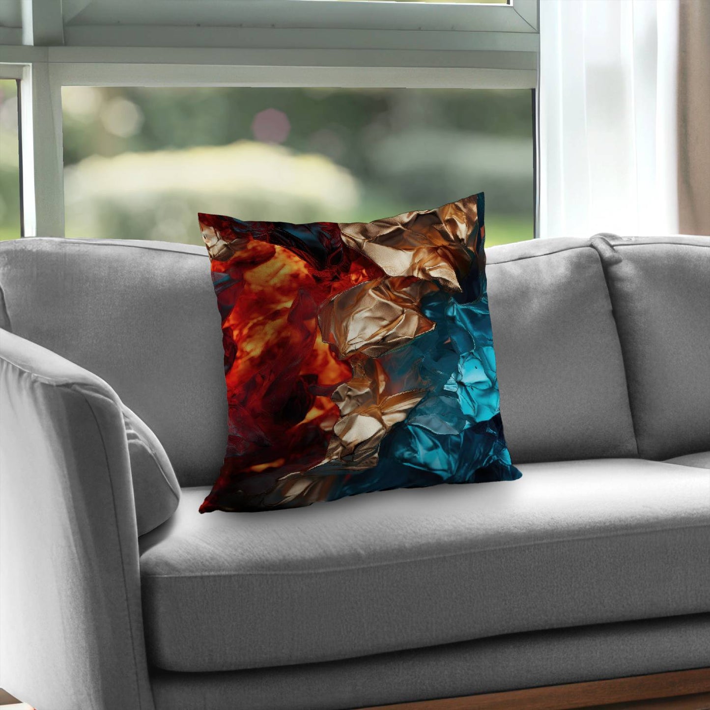 Foiled elements - Throw pillow - Print on demand