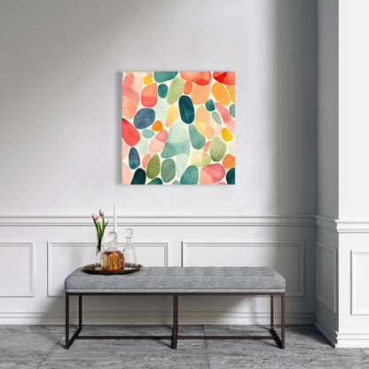 Seedy Shapes - Blue Canvas for Stylish Home Decor