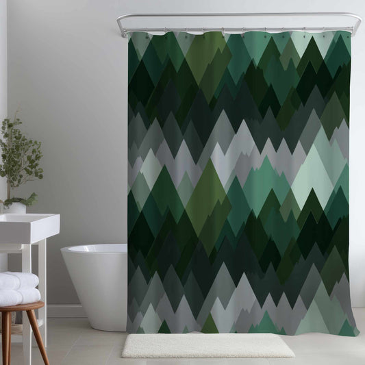 Rideau de douche Evergreen Peaks - Accessoire de décoration élégant pour la maison