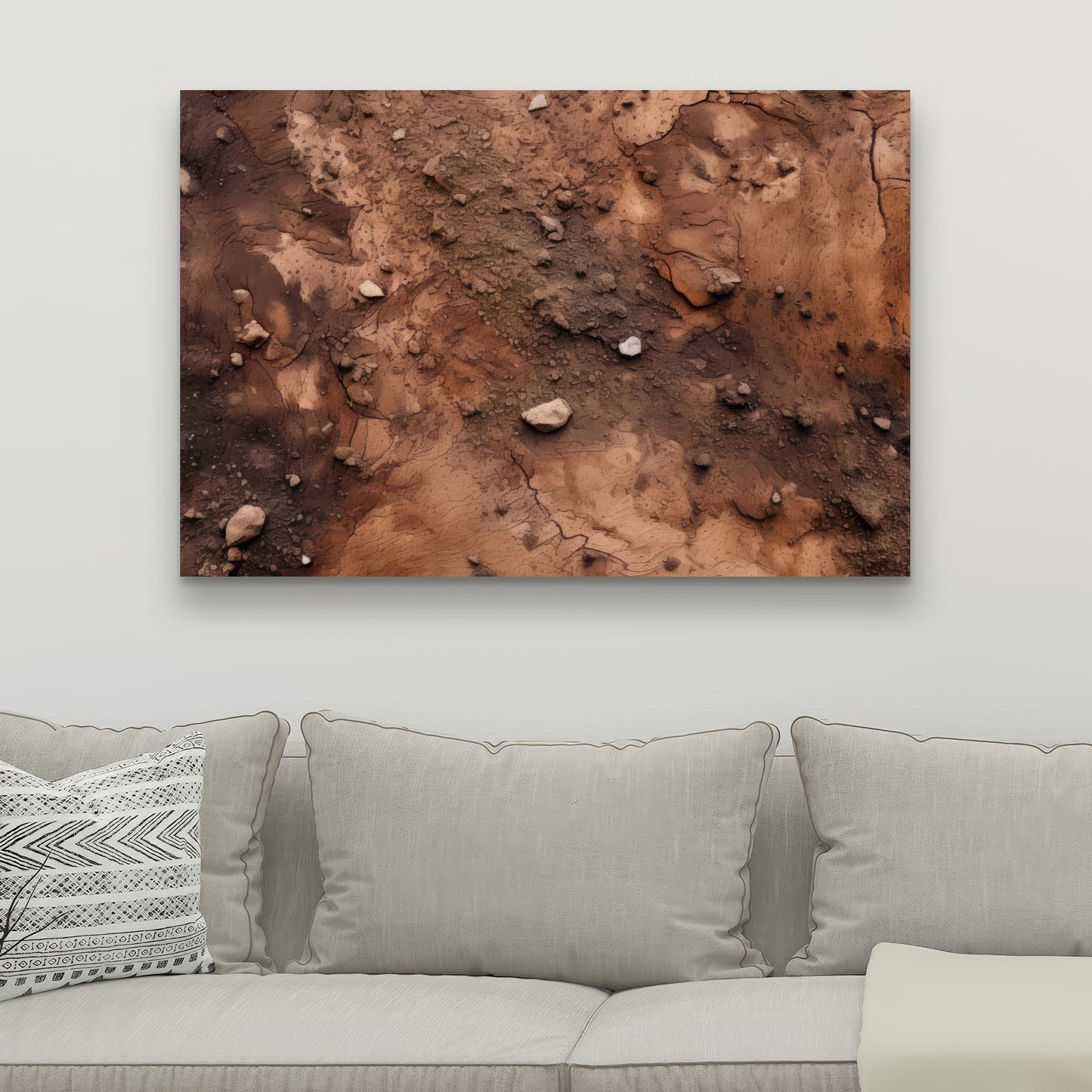 Mud and stones - 32"x32" Canvas