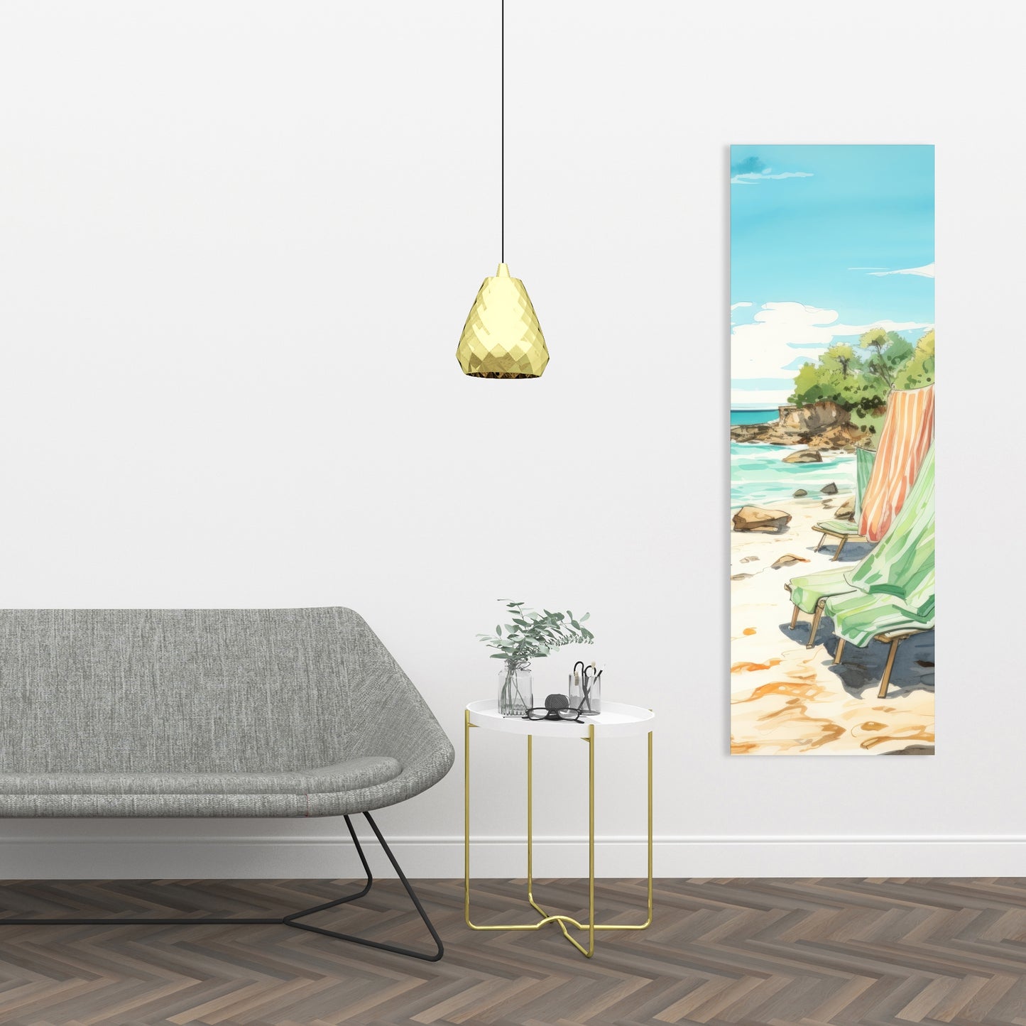 Beach Calm - Turquoise Canvas Wall Art for Home Decor