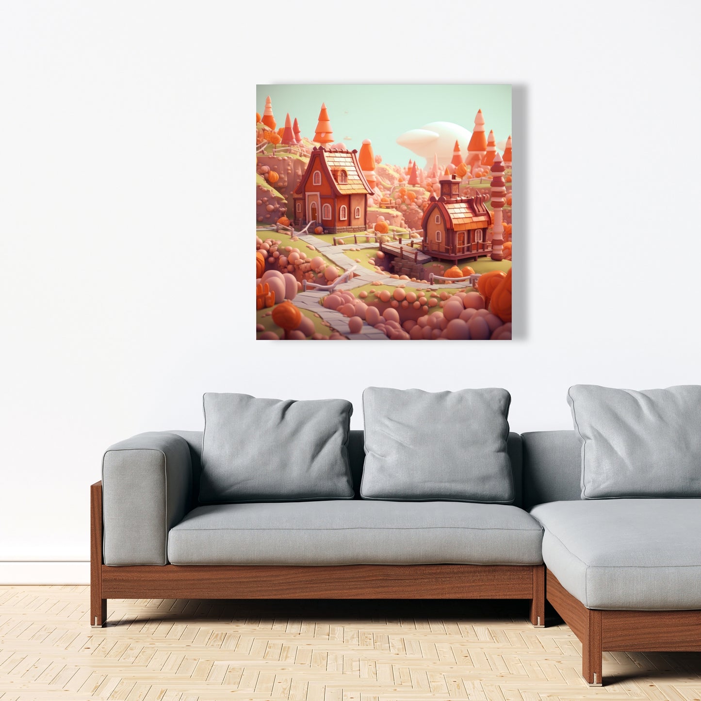 Toy Town - Orange Canvas Home Decor for Vibrant Spaces