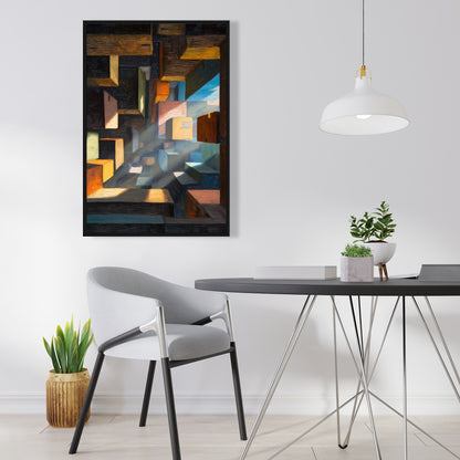 Boxed up - 24"x24" Framed canvas
