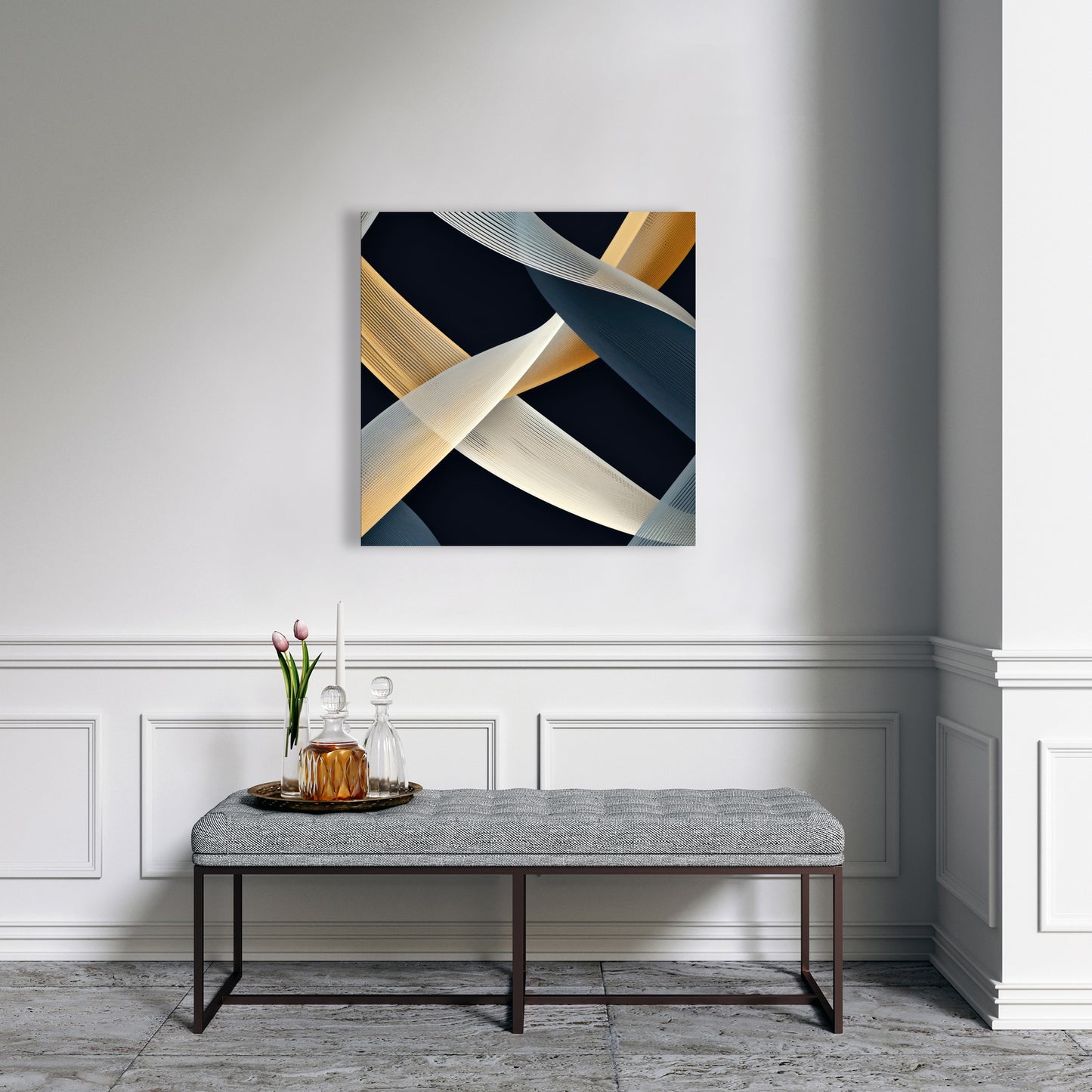 Ropes of Destiny - Gray Canvas Home Decor for Modern Spaces