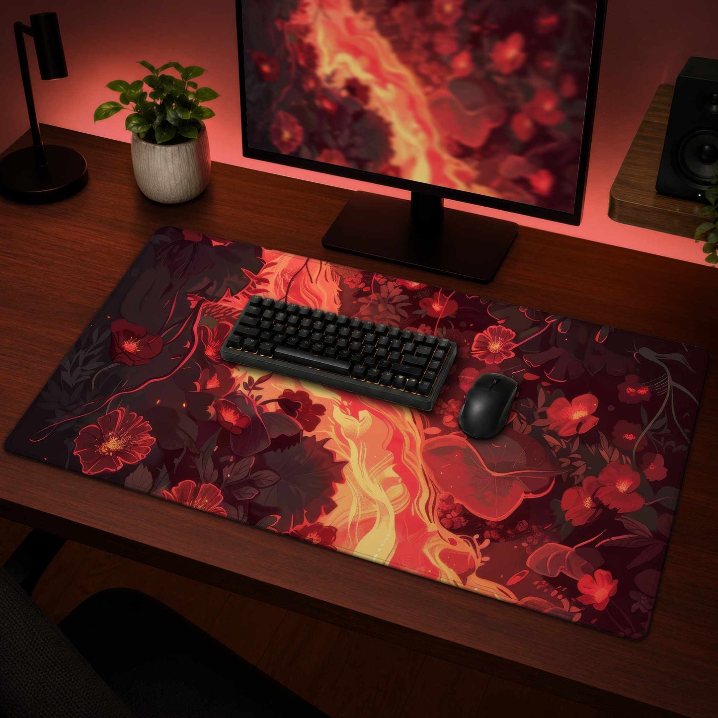 Seering Flowerbed Desk Mat - Stylish Home Decor Desk Pad
