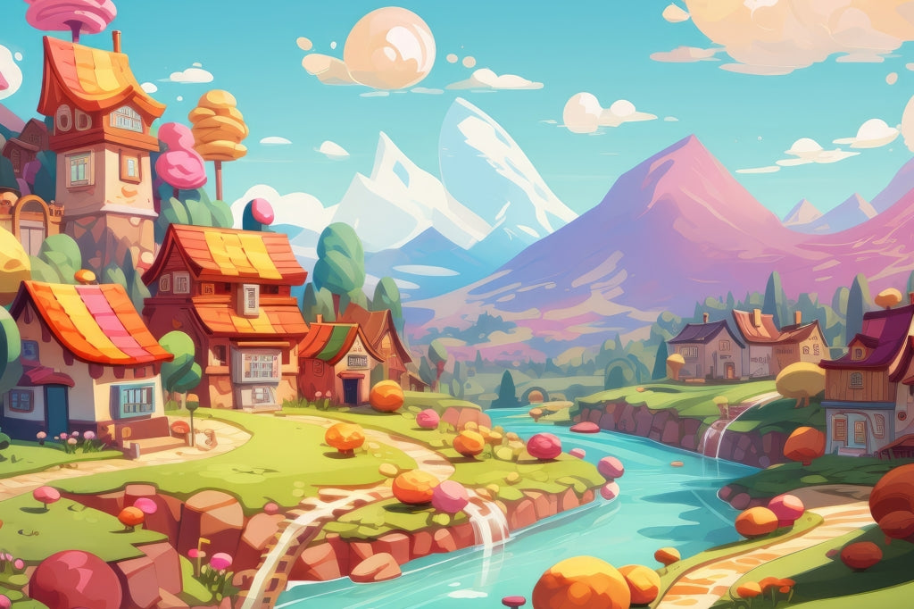 Sweet Town Purple Outdoor Area Rug | Home Decor Essential